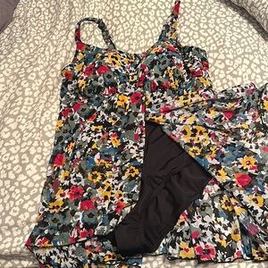 Lane Bryant swim dress floral size 20 new with tags